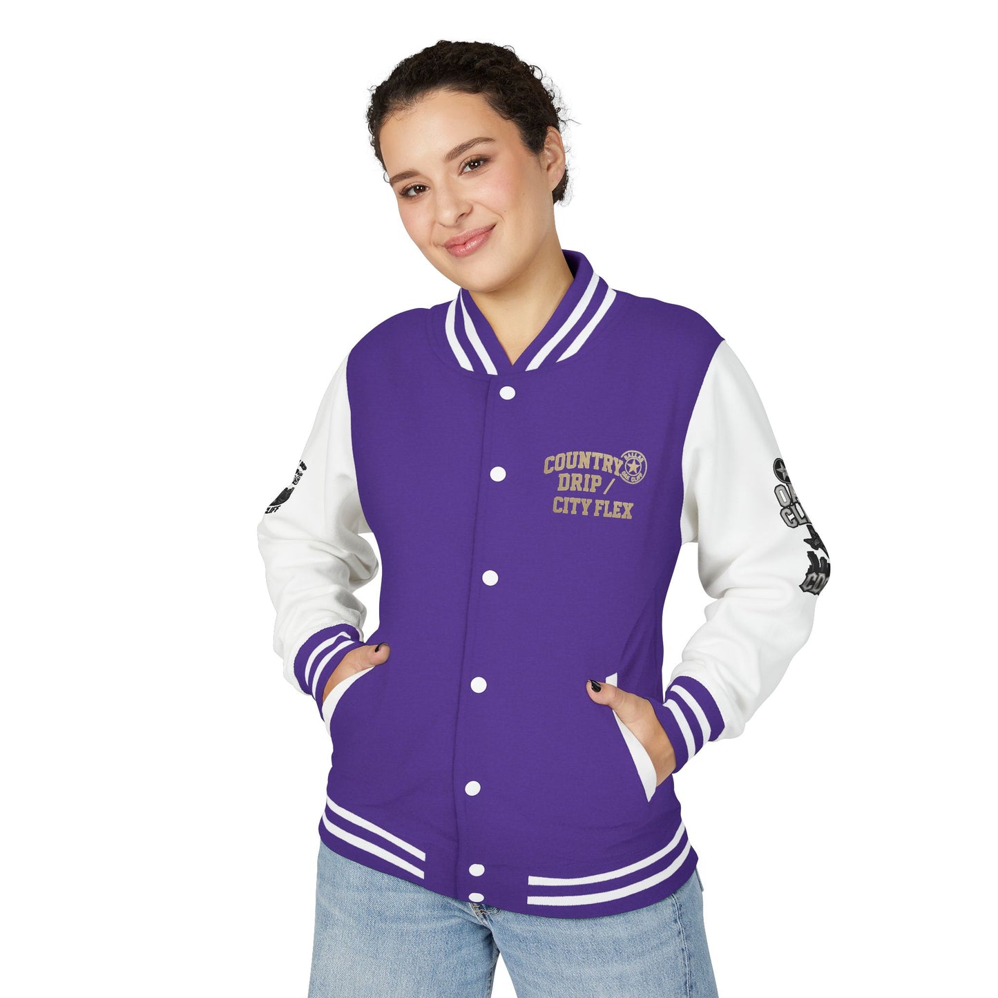 Stylish Country Drip City Flex Heavyweight Letterman Jacket