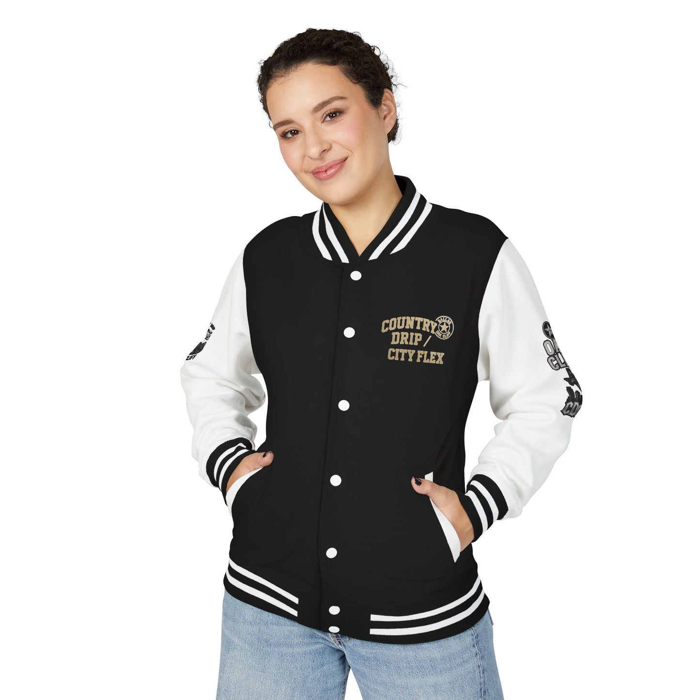 Stylish Country Drip City Flex Heavyweight Letterman Jacket