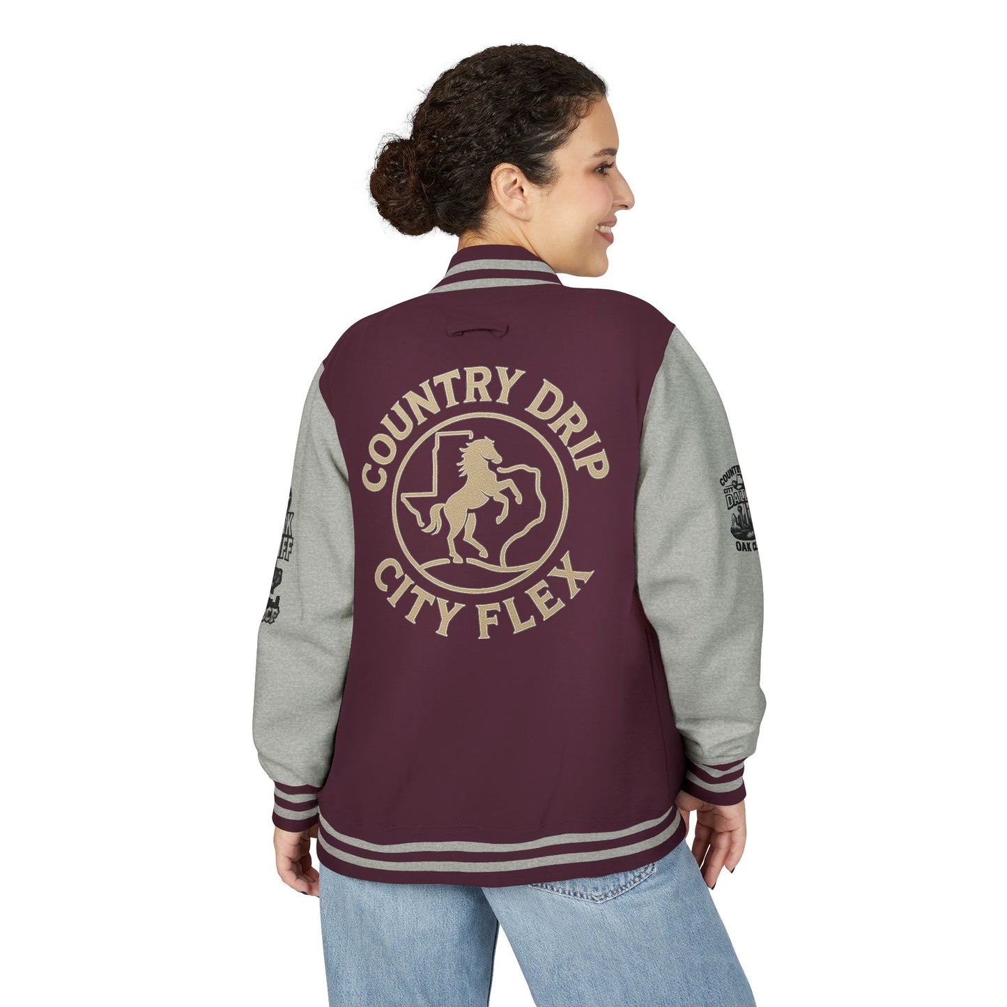 Stylish Country Drip City Flex Heavyweight Letterman Jacket