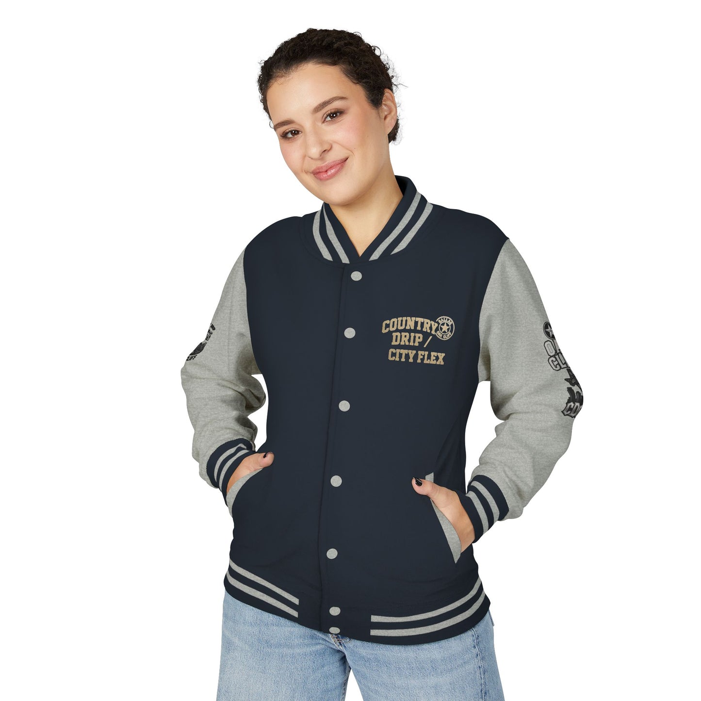 Stylish Country Drip City Flex Heavyweight Letterman Jacket