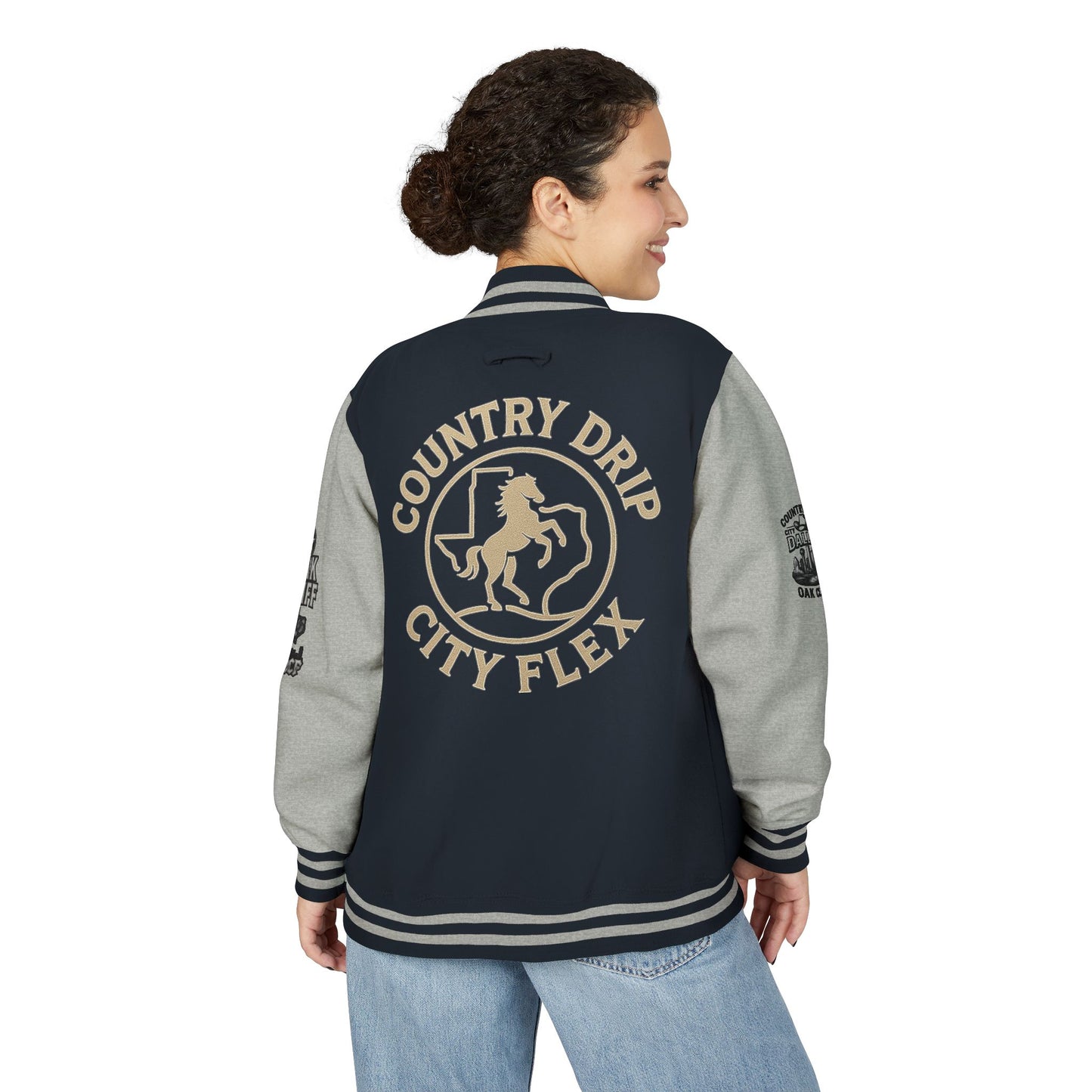 Stylish Country Drip City Flex Heavyweight Letterman Jacket
