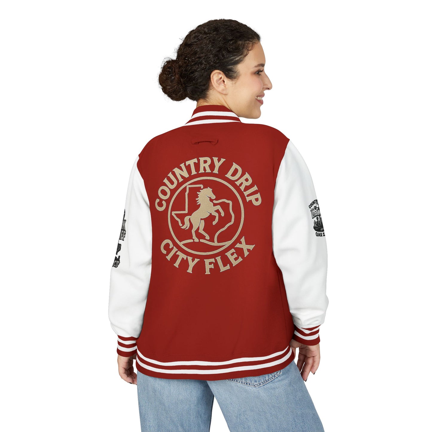 Stylish Country Drip City Flex Heavyweight Letterman Jacket