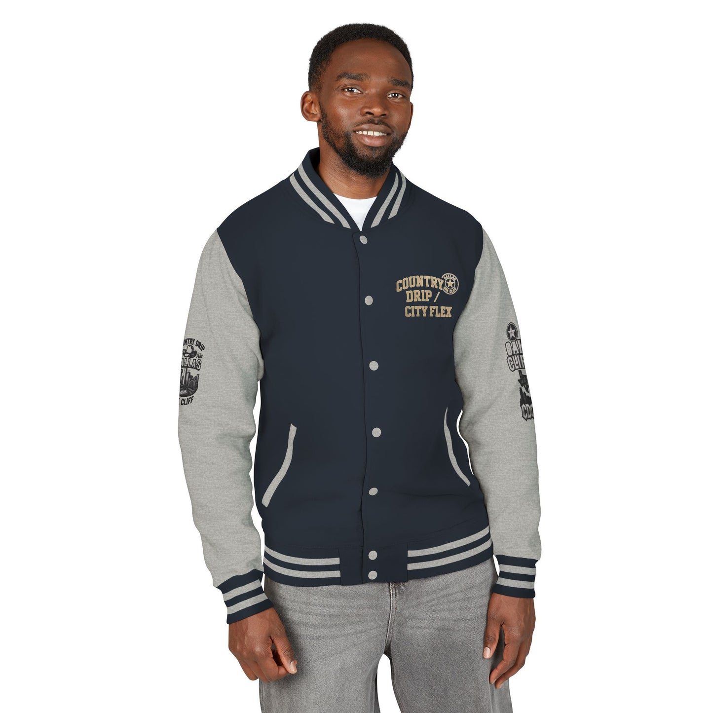 Stylish Country Drip City Flex Heavyweight Letterman Jacket