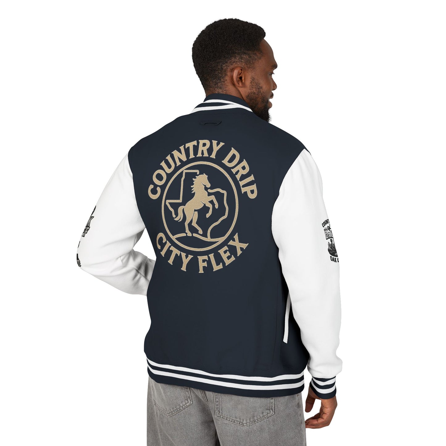 Stylish Country Drip City Flex Heavyweight Letterman Jacket