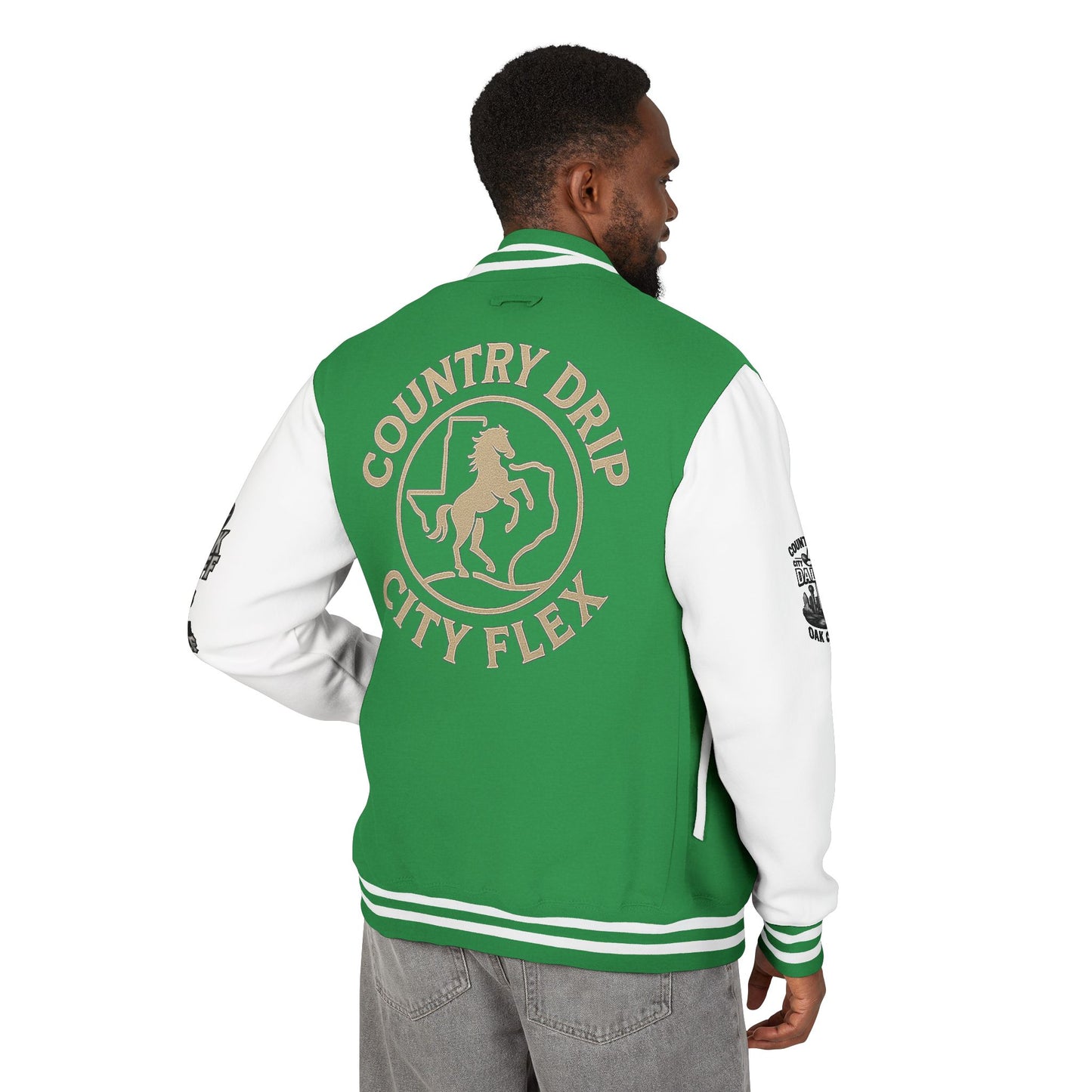 Stylish Country Drip City Flex Heavyweight Letterman Jacket