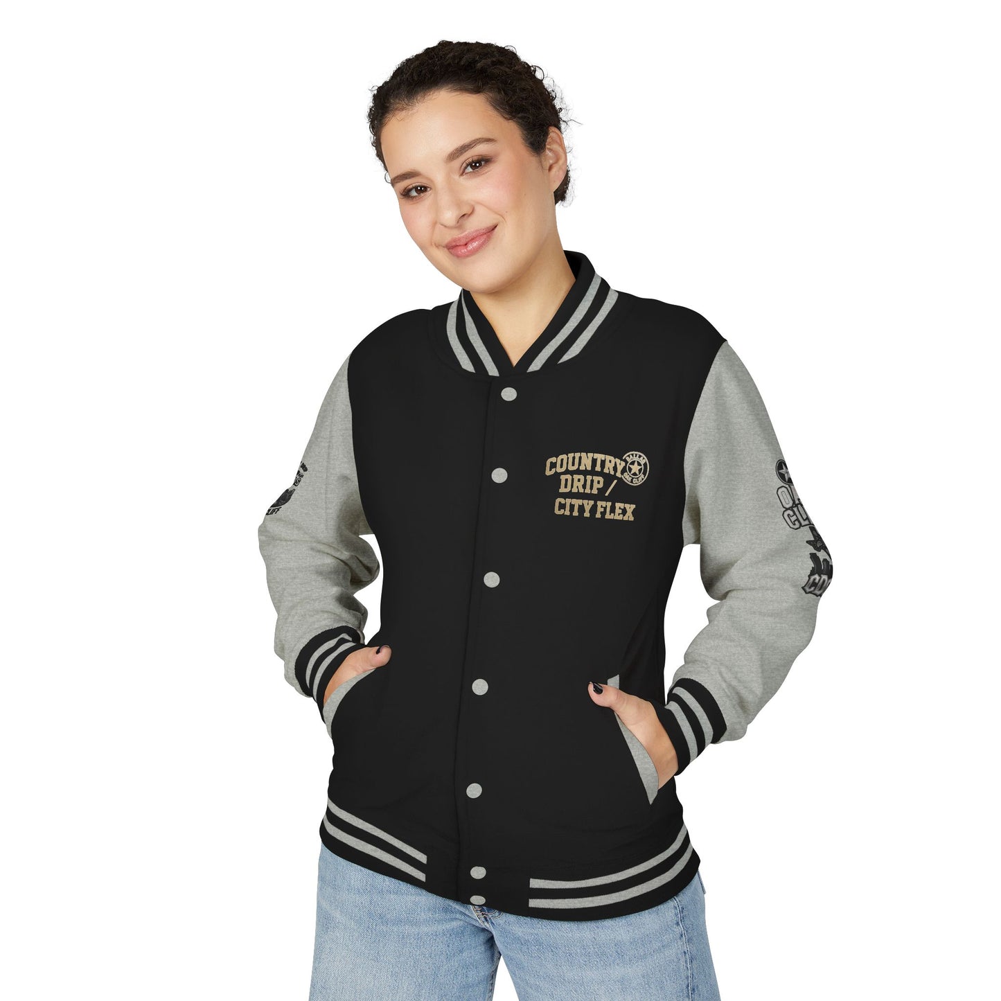Stylish Country Drip City Flex Heavyweight Letterman Jacket