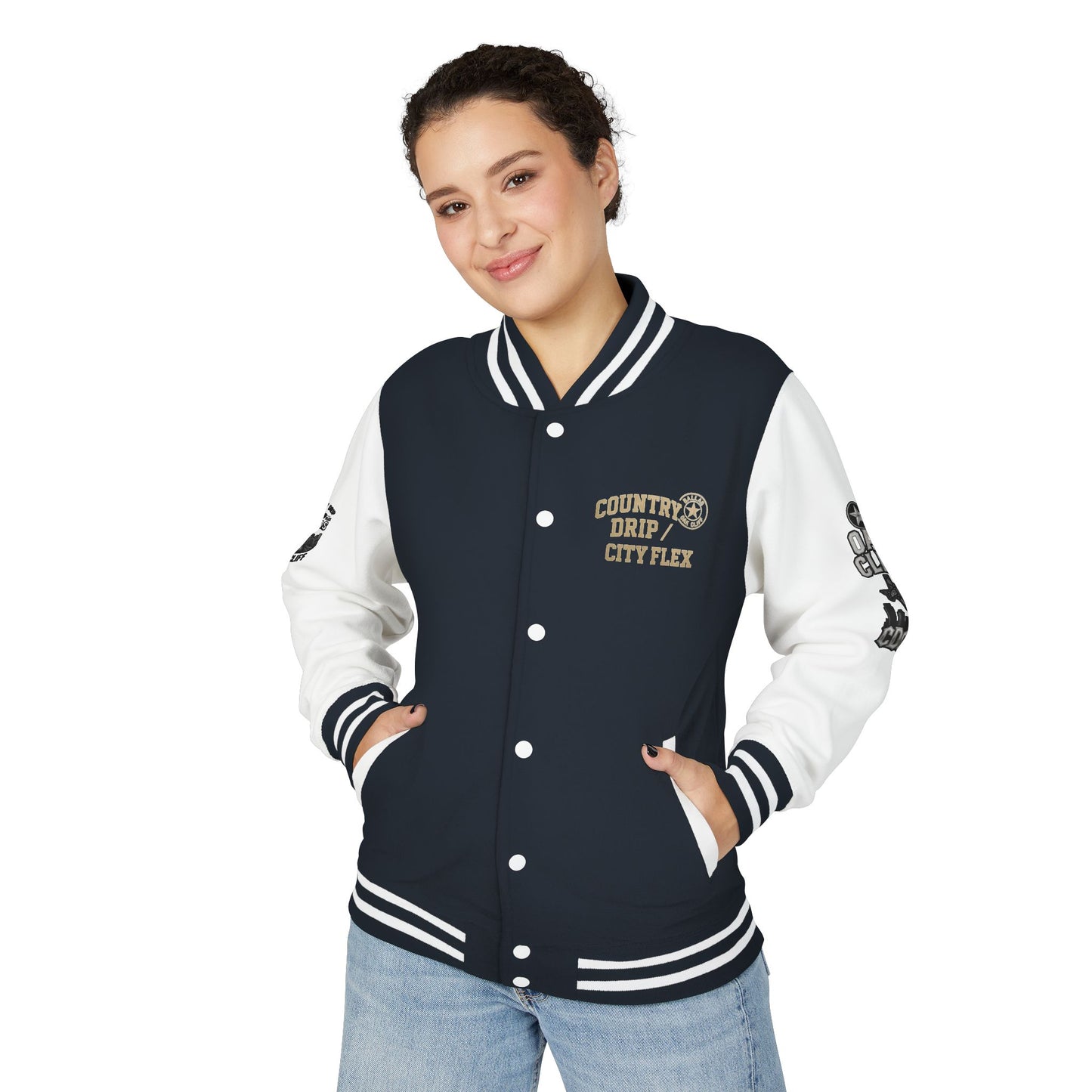 Stylish Country Drip City Flex Heavyweight Letterman Jacket