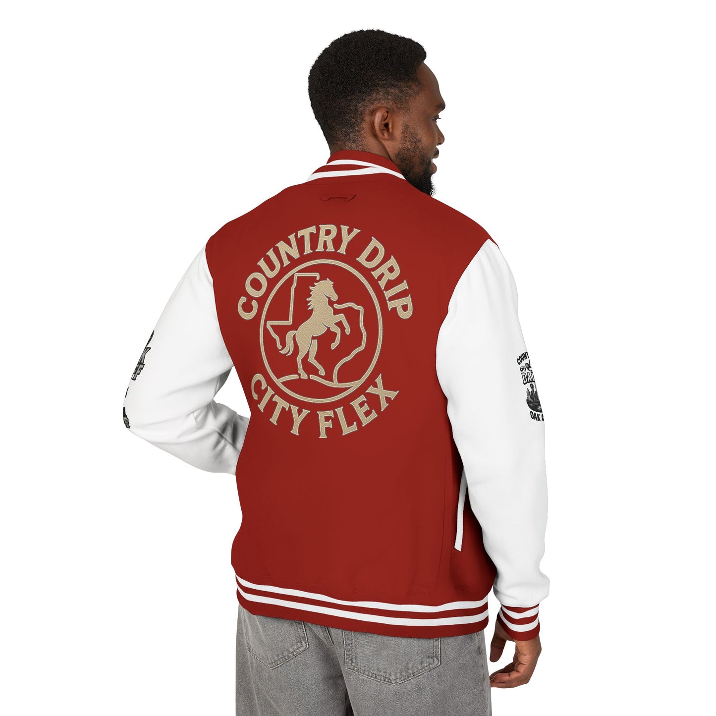 Stylish Country Drip City Flex Heavyweight Letterman Jacket