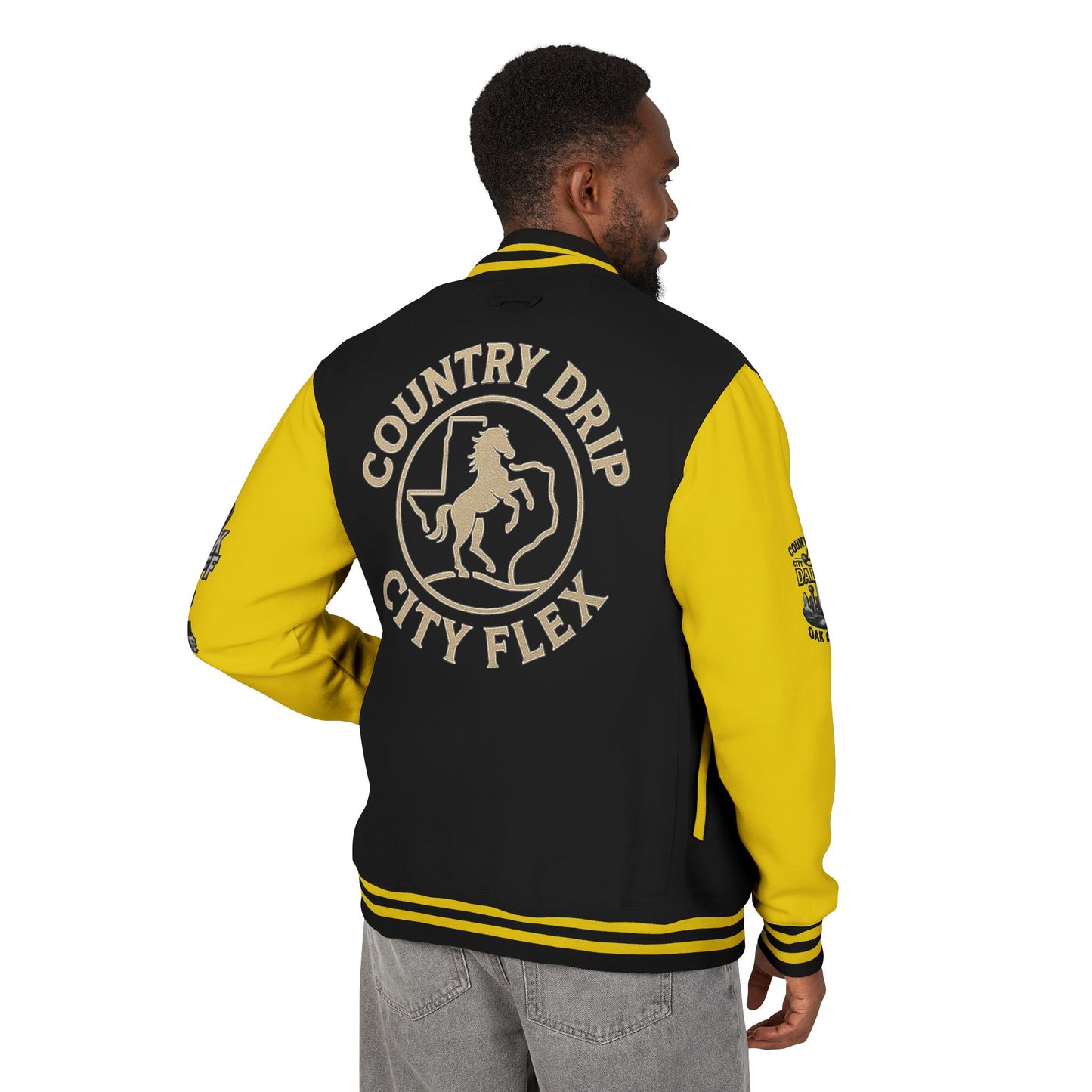 Stylish Country Drip City Flex Heavyweight Letterman Jacket
