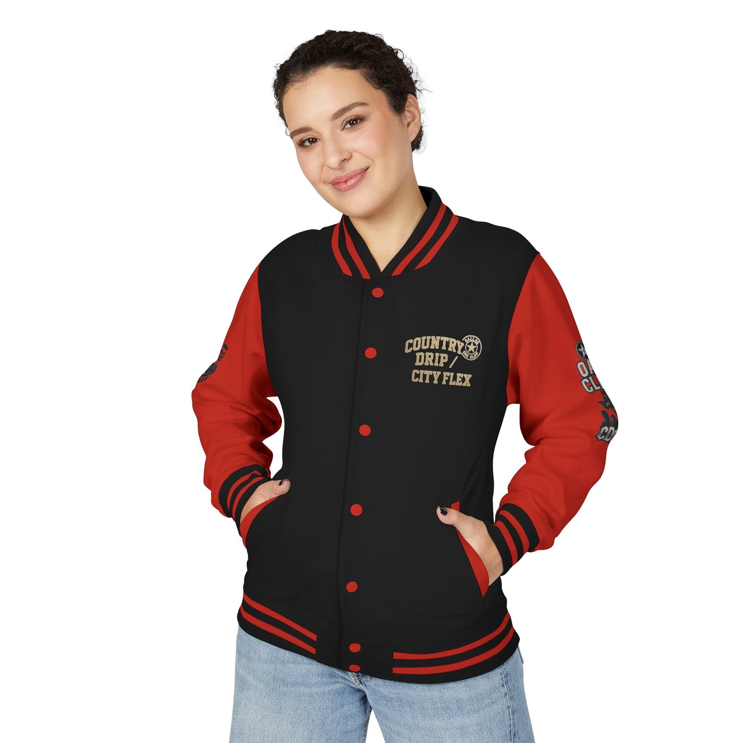 Stylish Country Drip City Flex Heavyweight Letterman Jacket