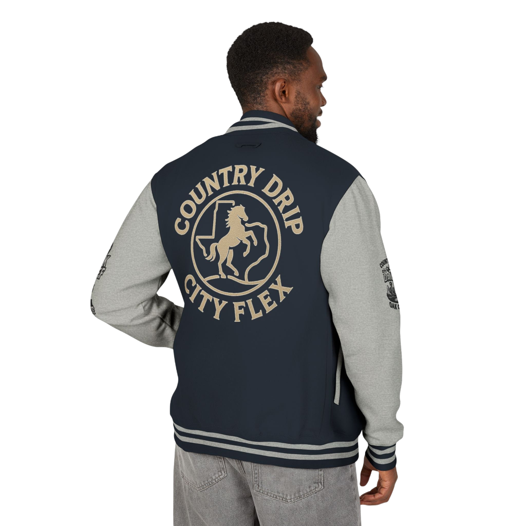 Stylish Country Drip City Flex Heavyweight Letterman Jacket