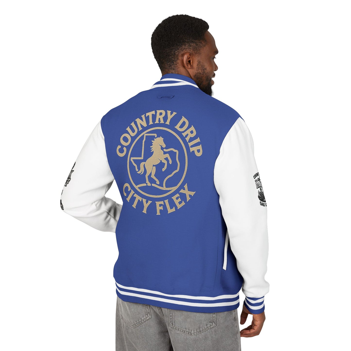 Stylish Country Drip City Flex Heavyweight Letterman Jacket