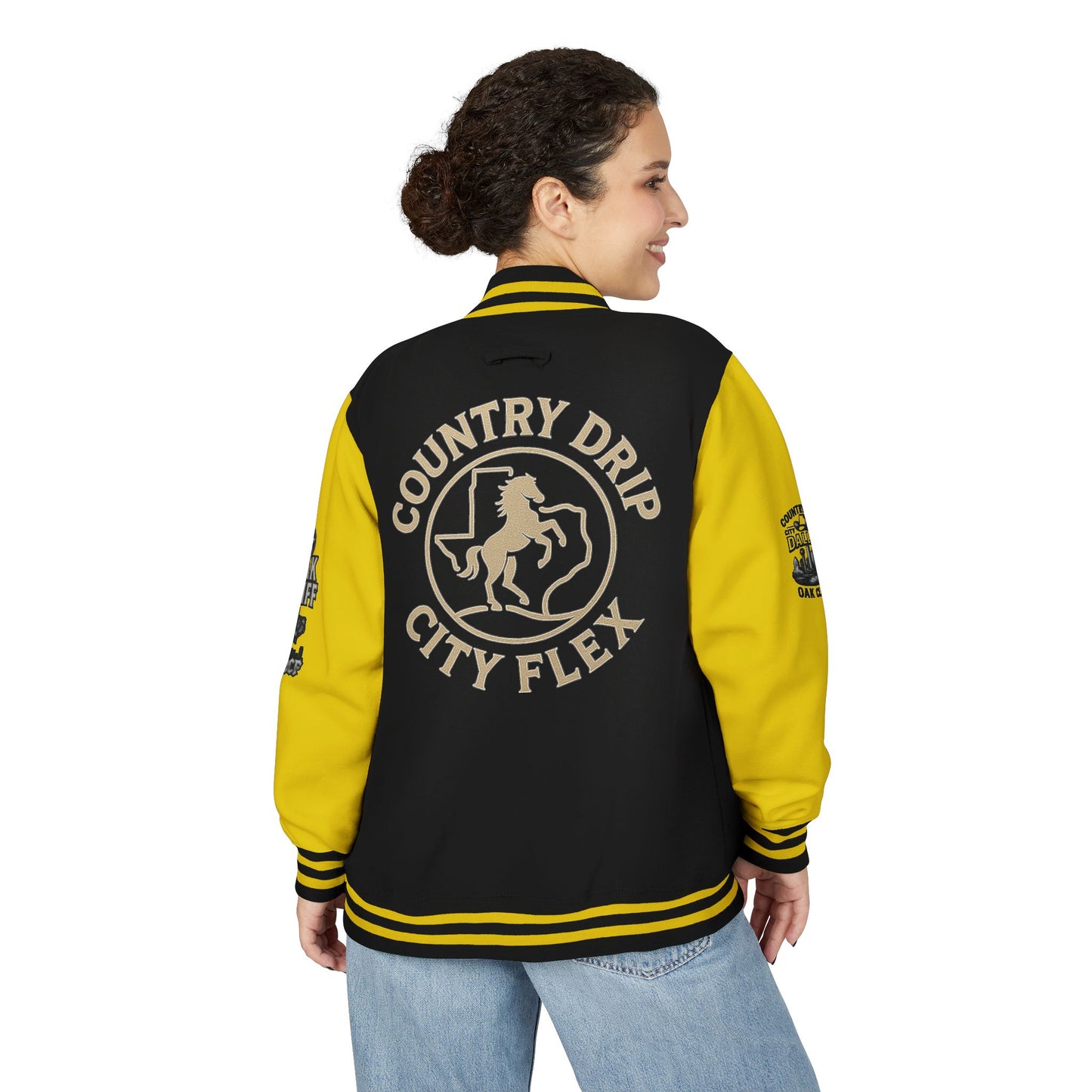 Stylish Country Drip City Flex Heavyweight Letterman Jacket