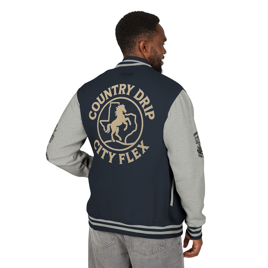 Stylish Country Drip City Flex Heavyweight Letterman Jacket
