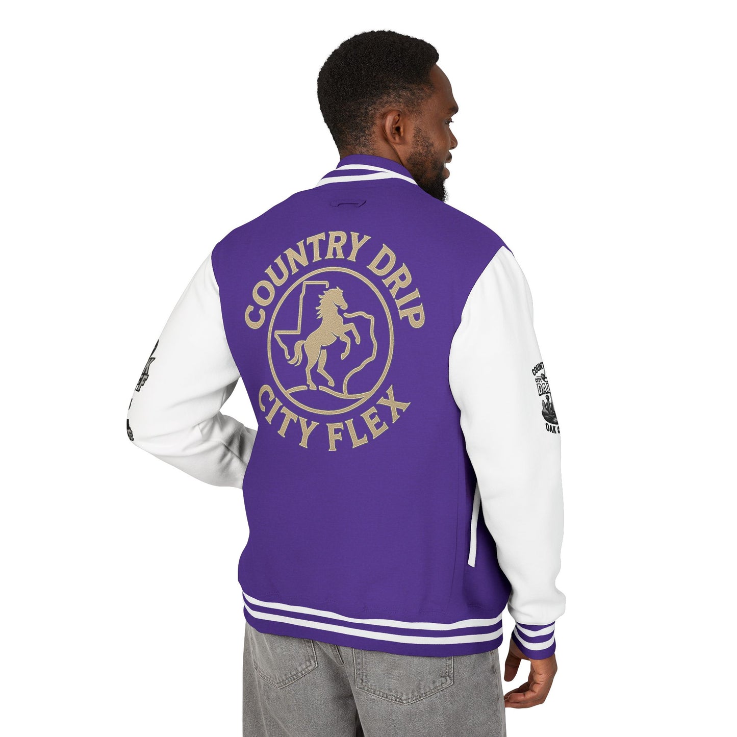 Stylish Country Drip City Flex Heavyweight Letterman Jacket