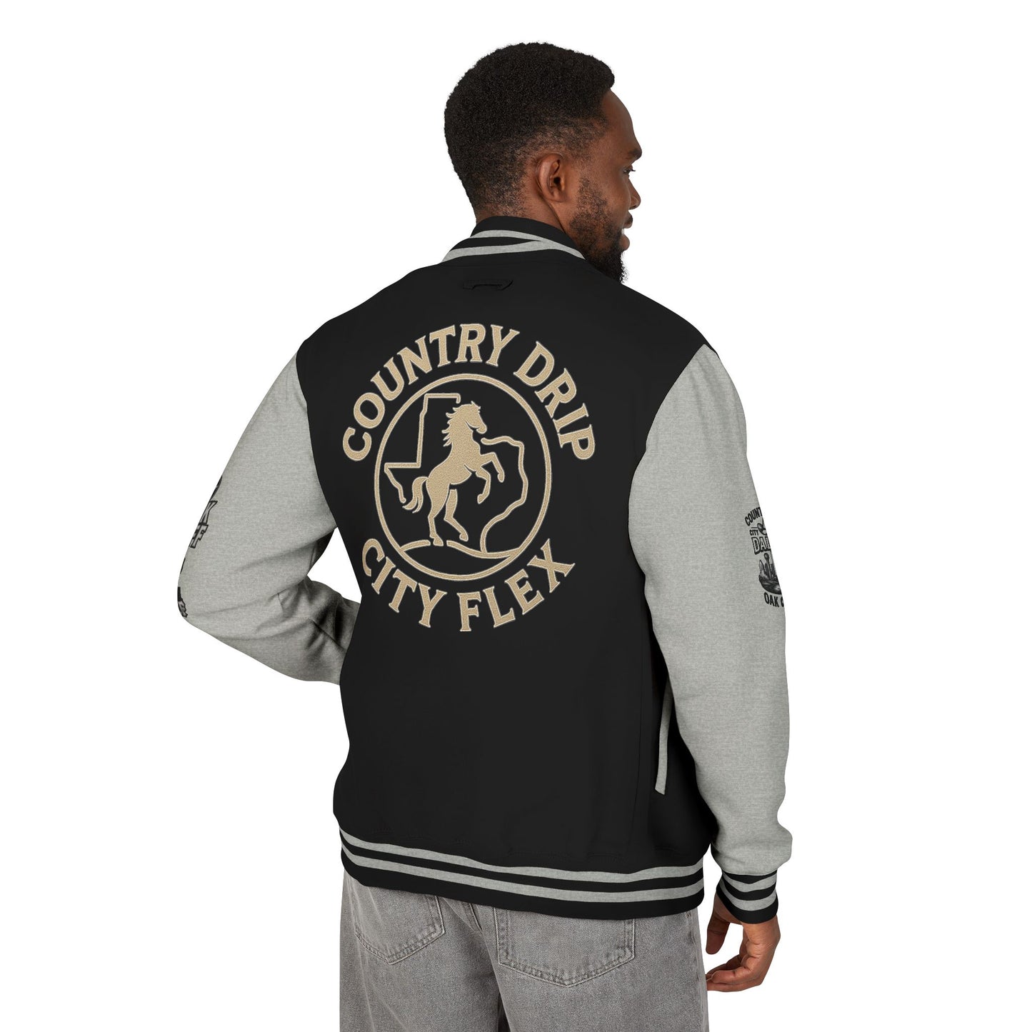 Stylish Country Drip City Flex Heavyweight Letterman Jacket