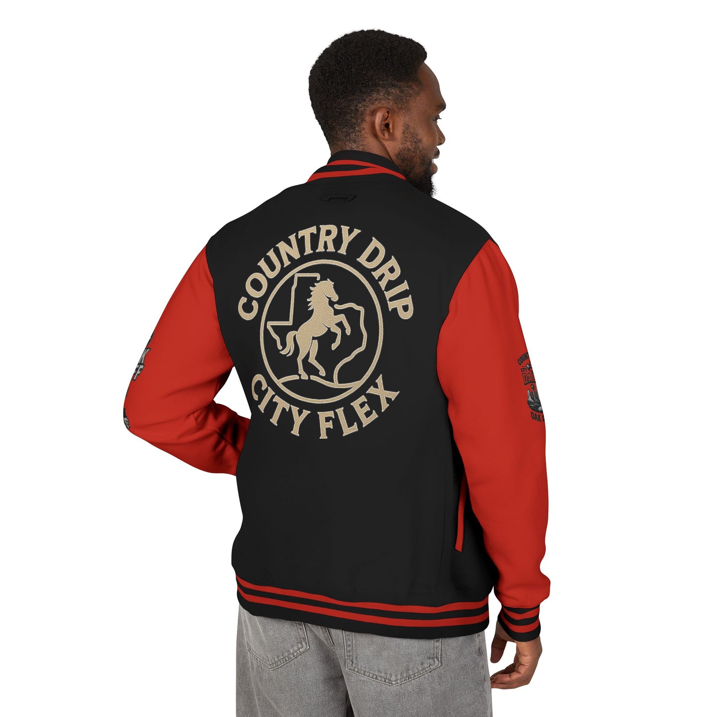 Stylish Country Drip City Flex Heavyweight Letterman Jacket