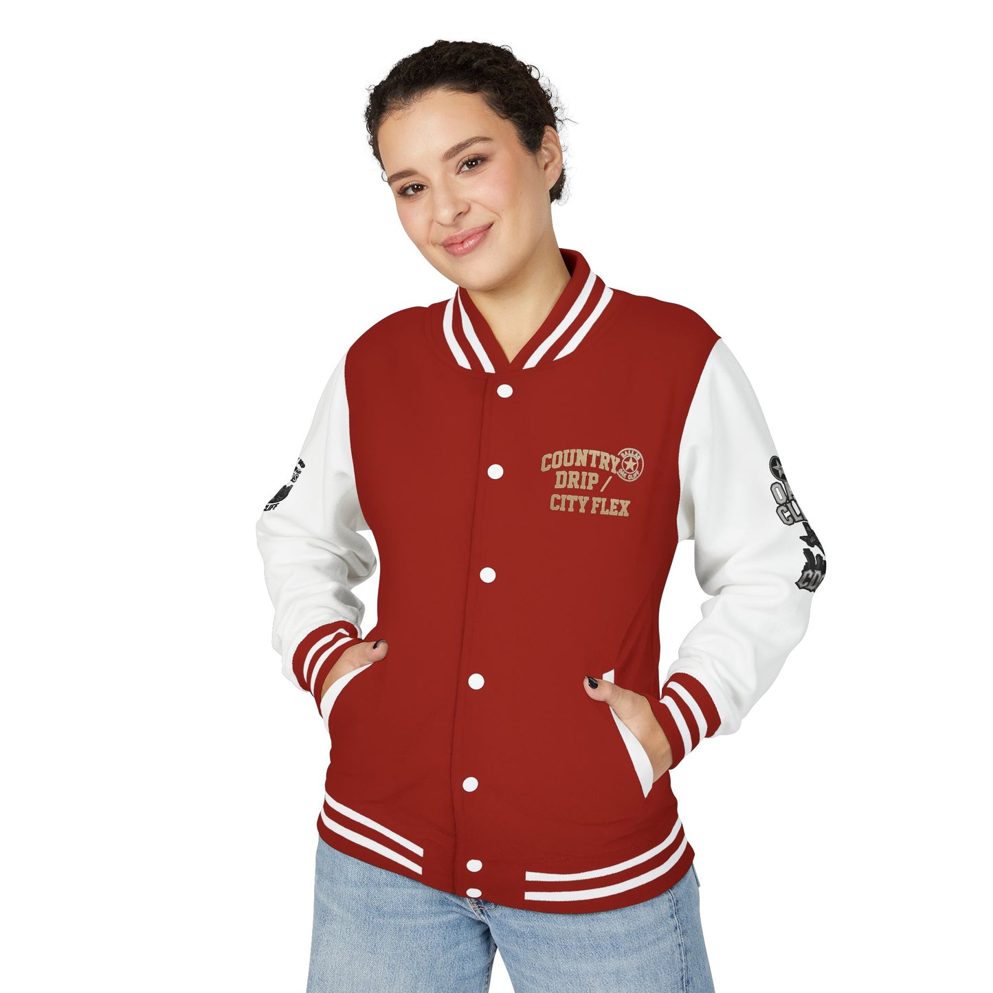 Stylish Country Drip City Flex Heavyweight Letterman Jacket