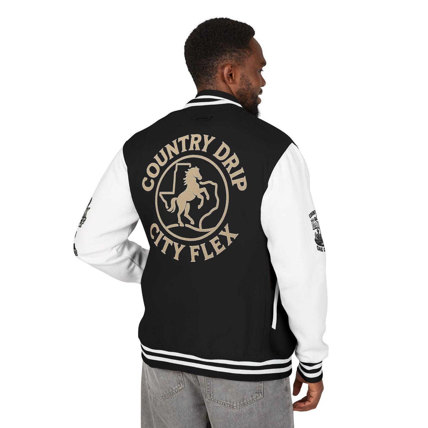 Stylish Country Drip City Flex Heavyweight Letterman Jacket