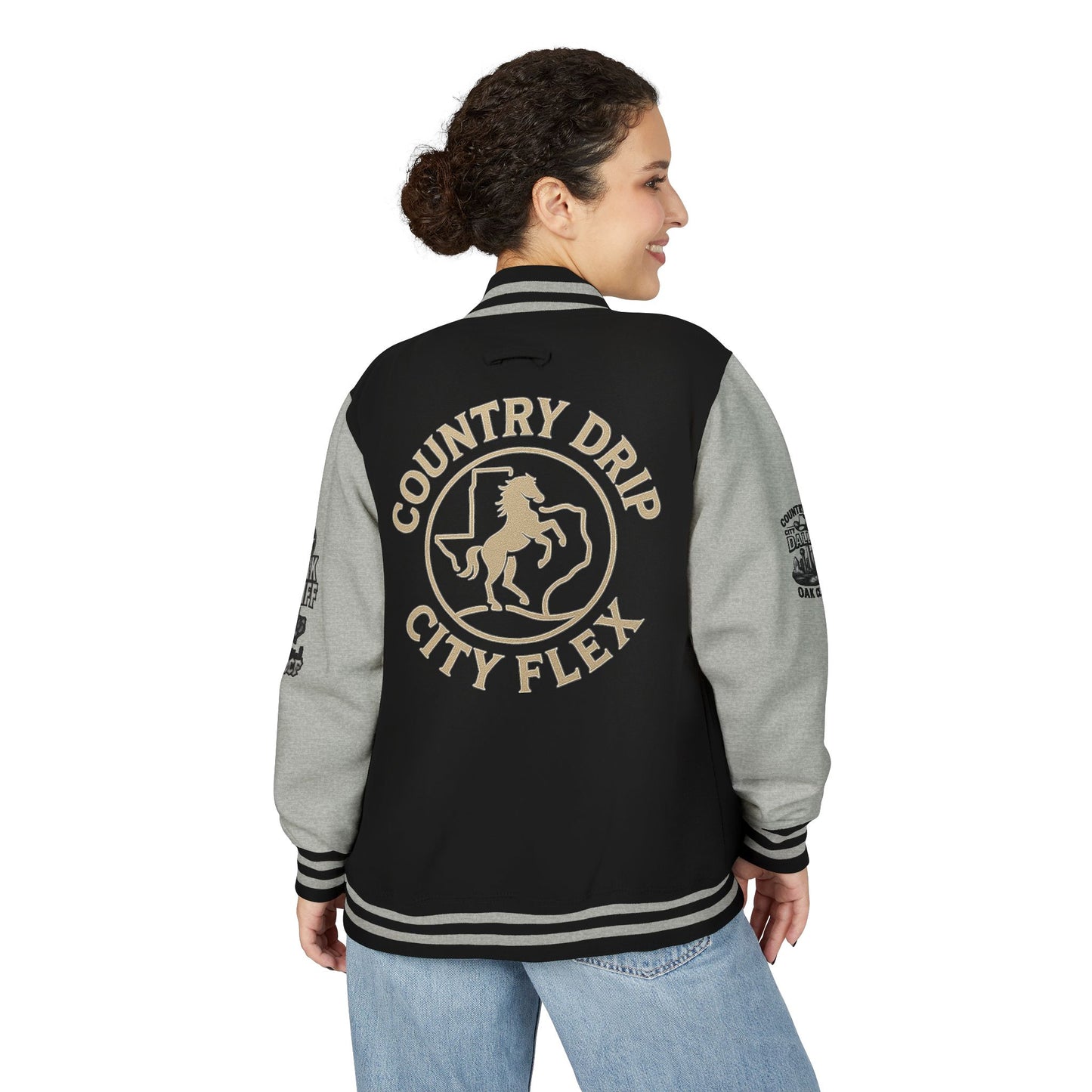 Stylish Country Drip City Flex Heavyweight Letterman Jacket