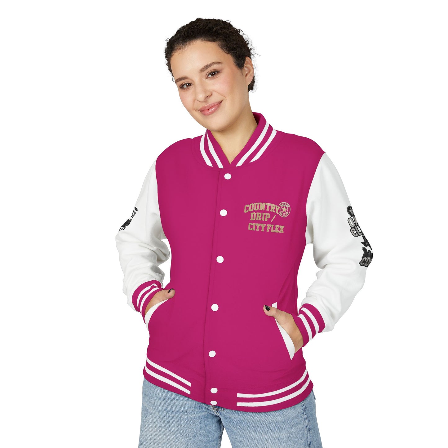 Stylish Country Drip City Flex Heavyweight Letterman Jacket