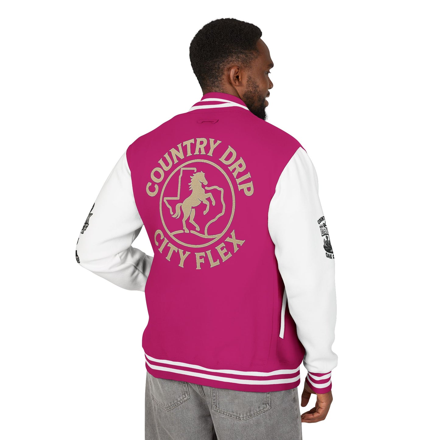 Stylish Country Drip City Flex Heavyweight Letterman Jacket