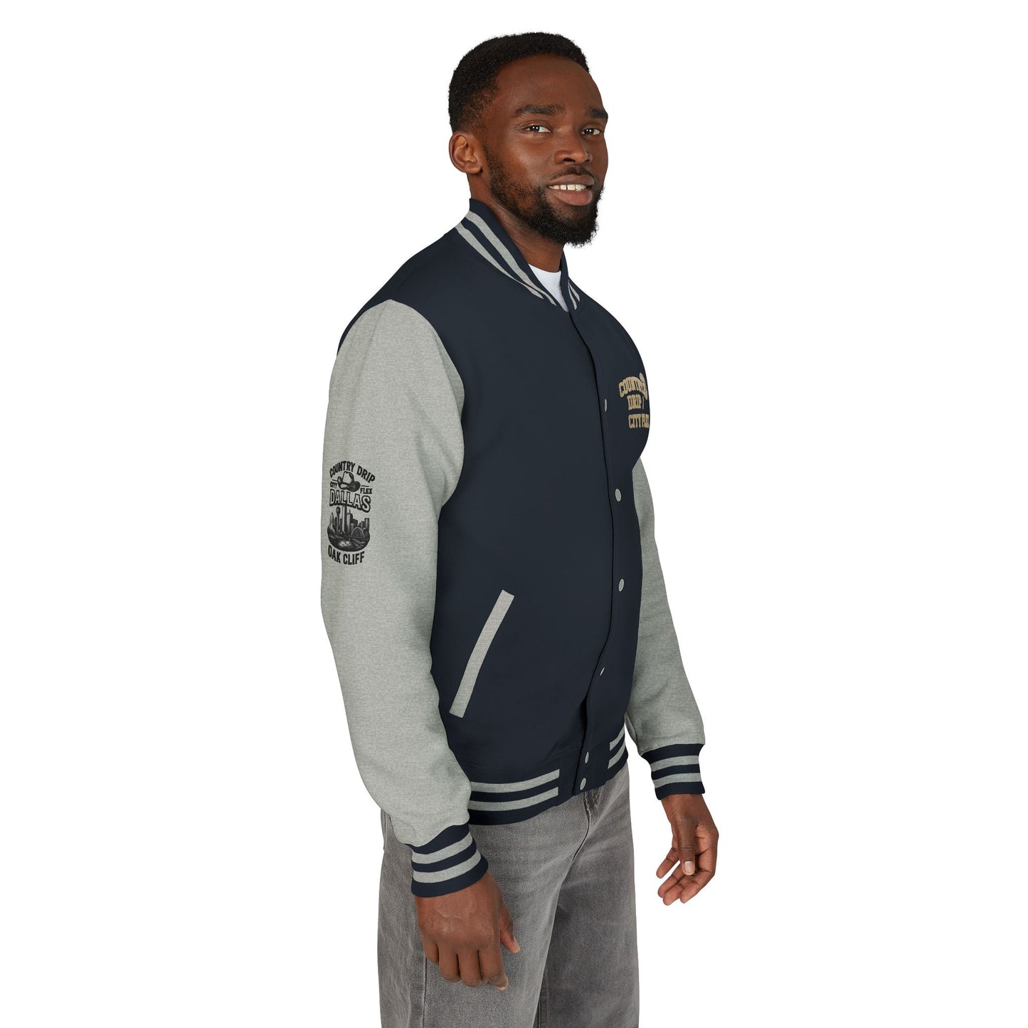 Stylish Country Drip City Flex Heavyweight Letterman Jacket